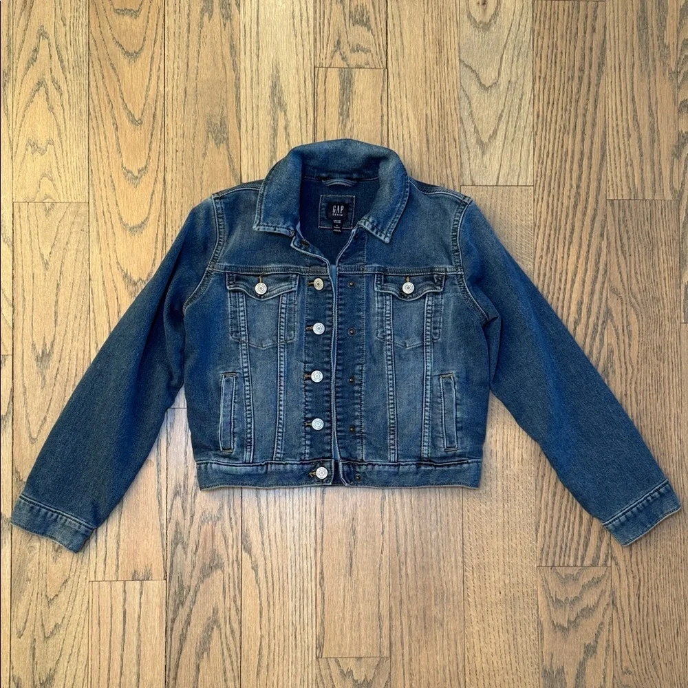 GAP Kids Girls Classic Denim Blue Jean Jacket Size X-Large